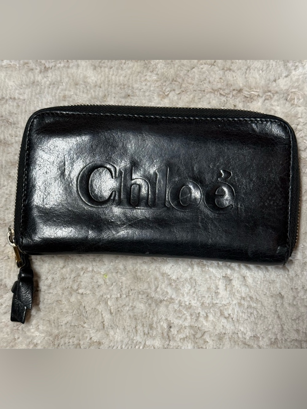 Authentic Chloe Black Zippy Wallet!